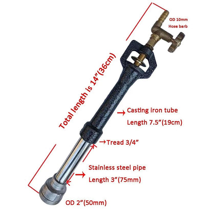 Adjustable Furnace Propane Gas Burner w/ Hose, Regulator and Fittings