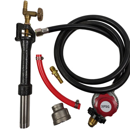 Adjustable Furnace Propane Gas Burner w/ Hose, Regulator and Fittings