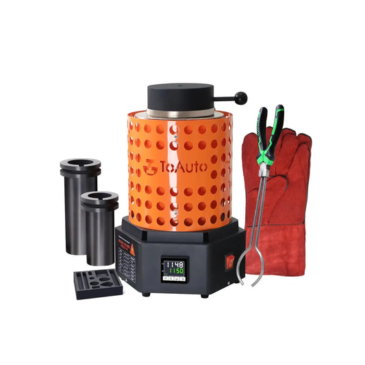 ToAuto 3KG Resistance Gold Melting Furnace 1800W complete melting kit